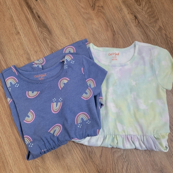 Cat & Jack Girl Short Sleeve Dresses Size Small (6-6x)- Lot Of 2 - Picture 1 of 9